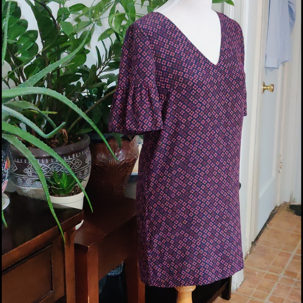 NWOT Madewell Ruffle Sleeve Flowy Floral Dress - Picture 3 of 9